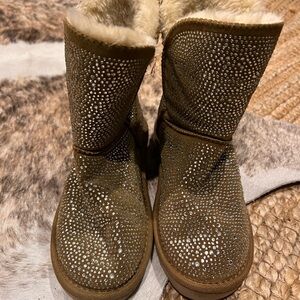 Inc. Brown Studded Fur-Lined Boots l 5